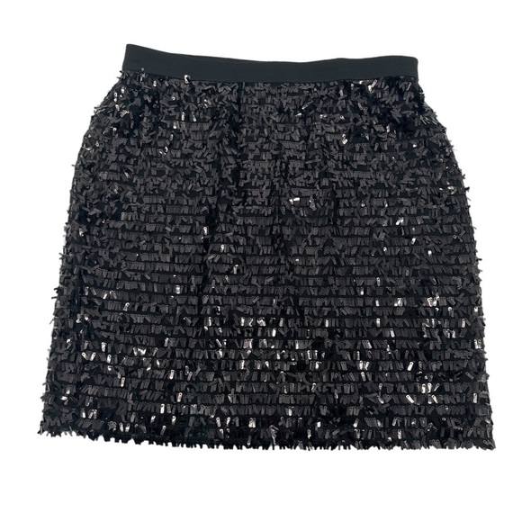 Joe Fresh Black Sequin Lined Mini Skirt Size XS Women’s - Picture 1 of 6